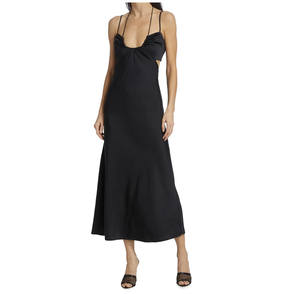 A.L.C. Sienna Halter Neck Midi Dress BRAND NEW Open Back Strappy Formal